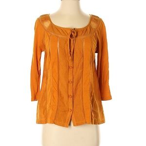 Anthropologie Mesh Panel Top